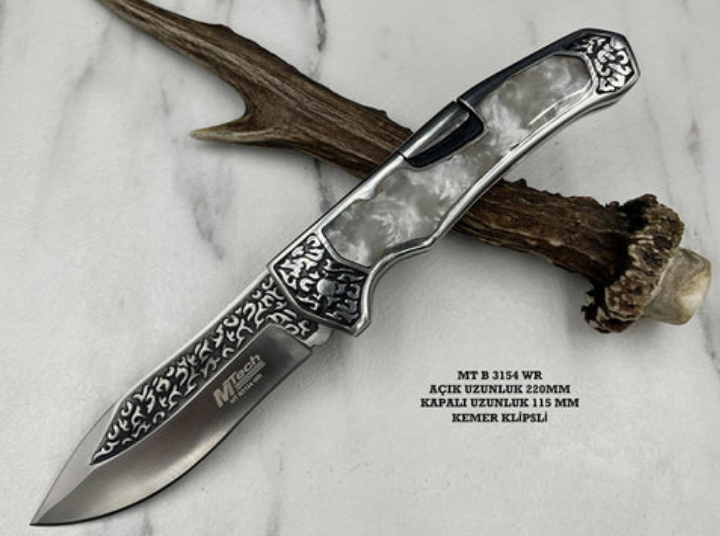 Mtech MTB3154 özel seri işlemeli çakı bıçağı