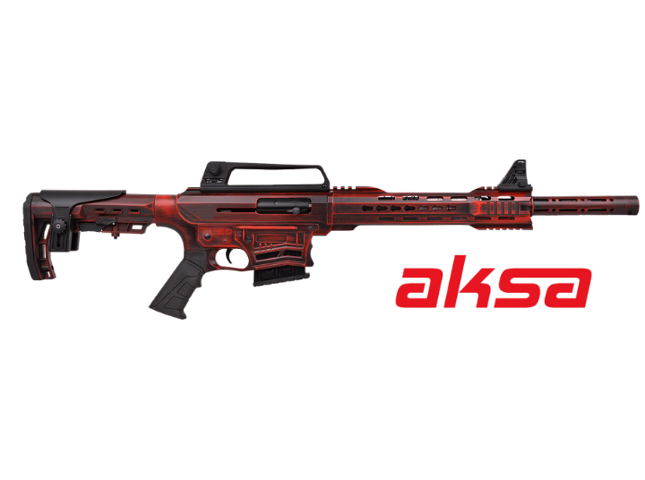 Aksa Arms CF-1207 Kırmızı eskitme  Şarjörlü Otomatik Av Tüfeği